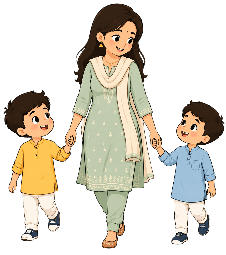 The founder with her two children, the inspiration behind Soapy Poetry